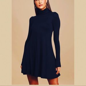 Lulu’s turtle neck swing dress